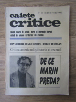 Anticariat: Revista Caiete critice, nr. 7-8-9 (56-57-58), 1992