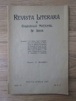 Revista literara a Colegiului National SF. Sava, anul VI, nr. 4-5, martie-aprilie 1932