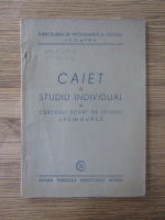 Anticariat: Caiet de studiu individual al cursului scurt de istorie a P.C.(b) al U.R.S.S. (1948)