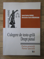 Anticariat: Ionut Andrei Barbu - Culegere de teste grila. Drept penal. Partea generala, partea speciala