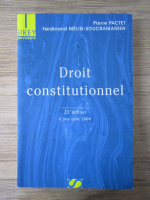 Anticariat: Pierre Pactet - Droit constitutionnel