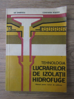 Anticariat: Ilie Davidescu - Tehnologia lucrarilor de izolatii hidrofuge