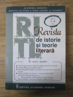 Revista de istorie si teorie literara, anul IV, nr 1-4, 2010