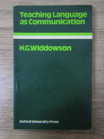 Anticariat: H. G. Widdowson - Teaching language as communication