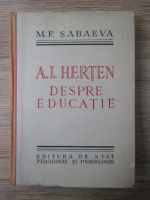 Anticariat: M.F. Sabaeva - A.I. Herten despre educatie