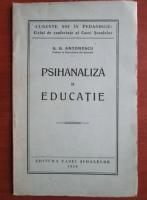 G. G. Antonescu - Psihanaliza si educatie