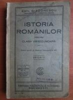 Emil Diaconescu - Istoria romanilor. (pentru clasa VIII secundara)