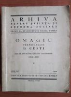 Omagiu profesorului D. Gusti (volumul 2)