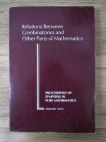 Relations between Combinatorics and other parts of Mathematics (volumul XXXIV)