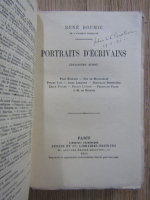 Anticariat: Rene Doumic - Portraits d'ecrivains (cu semnatura lui Serban Cioculescu, 1914)