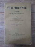 Anticariat: Saint Paul - L'art de parler en public (1912)