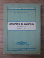 Otlacan Petru - Complemente de matematici (volumul 2, partea a II-a)