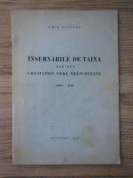 Emil Virtosu - Insemnarile de taina ale lui Constantin Voda Brancoveanu (1940)