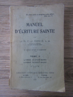 R.P.J. Renie - Manuel d'ecriture sainte (1940)