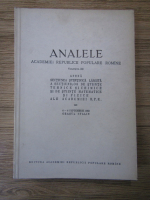 Analele Academiei Republicii Populare Romane, volumul 3, Anexa