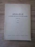 Analele Academiei Republicii Populare Romane, volumul 7, partea I