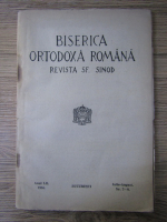Biserica Ortodoxa Romana. Revista Sf. Sinod, anul LII, iulie-august nr. 7-8