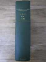 Colectiune de legi si regulamente. Legi 1 ianuarie-30 aprilie (tomul XVI, partea I a, 1938)