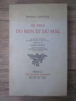 Frederic Nietzsche - Au dela du bien et du mal