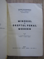 George Solomonescu - Minorul in Dreptul Penal modern (1937)