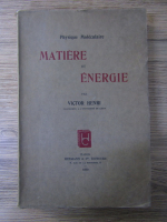 Victor Henri - Matiere et energie (1933)