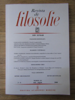 Revista de filosofie, Nr. 3-4 mai-august 2008