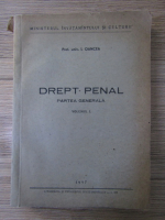 I. Oancea - Drept penal. Partea generala (volumul 1)