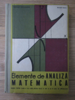 Nicolae Dinculeanu - Elemente de analiza matematica. Manual pentru clasa a XI-a liceu, sectia reala si anii III si IV licee de specialitate