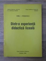 Emil Rosescu - Dintr-o experienta didactica liceala
