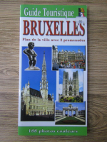 Guide touristique. Bruxelles, plan de la ville avec 2 promenades