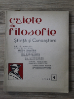 Anton Dumitriu - Caiete de filosofie. Stiinta si cunoastere, nr. 4, 1942