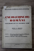 Dinu C. Arion - Cnejii (chinejii) romani. Contributii la studiul lor (1938)