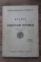 Studii si cercetari istorice, volumul 18, noemvrie 1943