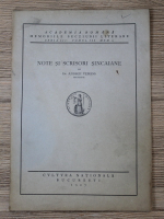 Andrei Veress - Note si scrisori sincaiane (1927)