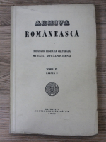 Anticariat: Arhiva romaneasca (tomul IX, partea II, 1944)