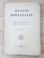 Arhiva romaneasca (tomul V, 1940)