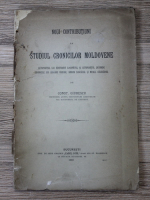 Constantin C. Giurescu - Noui contributiuni la studiul cronicilor moldovene (1908)