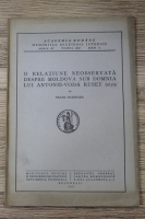 Franz Babinger - O relatie neobservata despre Moldova sub Domnia lui Antonie-Voda Ruset (1937)