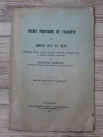 Gheorghe Adamescu - Primii profesori de filozofie ai scoalei de la Sf. Sava (1927)