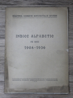Anticariat: Indice alfabetic pe anii 1908-1936 (1939)