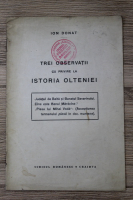 Ion Donat - Trei observatii cu privire la istoria Olteniei (aprox 1940)