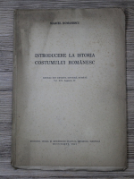 Marcel Romanescu - Introducere la istoria costumului romanesc
