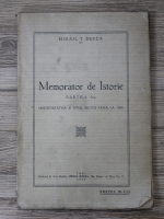 Mihail T. Berza - Memorator de istorie (partea I, 1929)