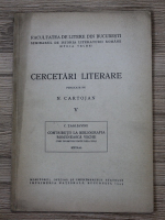 N. Cartojan - Cercetari literare (1943)