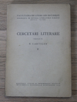 N. Cartojan - Cercetari literare (volumul 5, 1943)