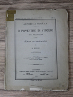 N. Docan - O povestire in versuri. Inca necunoscuta despre domnia lui Mavrogheni (1911)