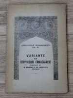 N. Simache, Tr. Cristescu - Cronicile romanest, volumul 3. Variante ale letopisetului Cantacuzinesc