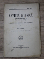 Nicolae Iorga - Revista istorica, anul I, nr. 1, ianuarie 1915