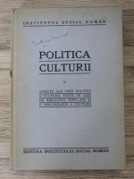 Politica culturii si aspecte ale unei politici a culturii, texte de legi de biblioteci populare si o biografie a culturii (1930)
