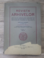 Revista Arhivelor, volumul 1, nr. 1-3, 1924-1926